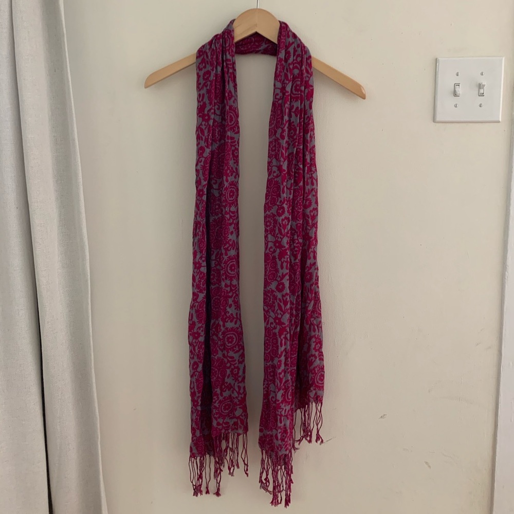 Pink and Grey Scarf